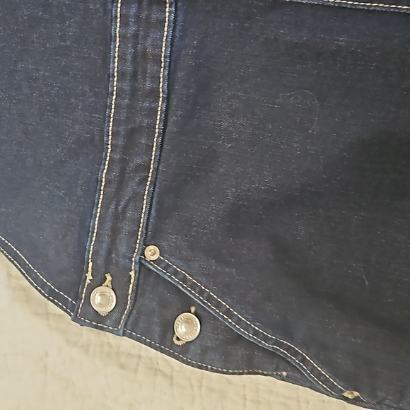 FREE ASSEMBLY KIDS GIRLS OVERALLS DARK BLUE DENIM SIZE 18 PREOWNED - Picture 9 of 15